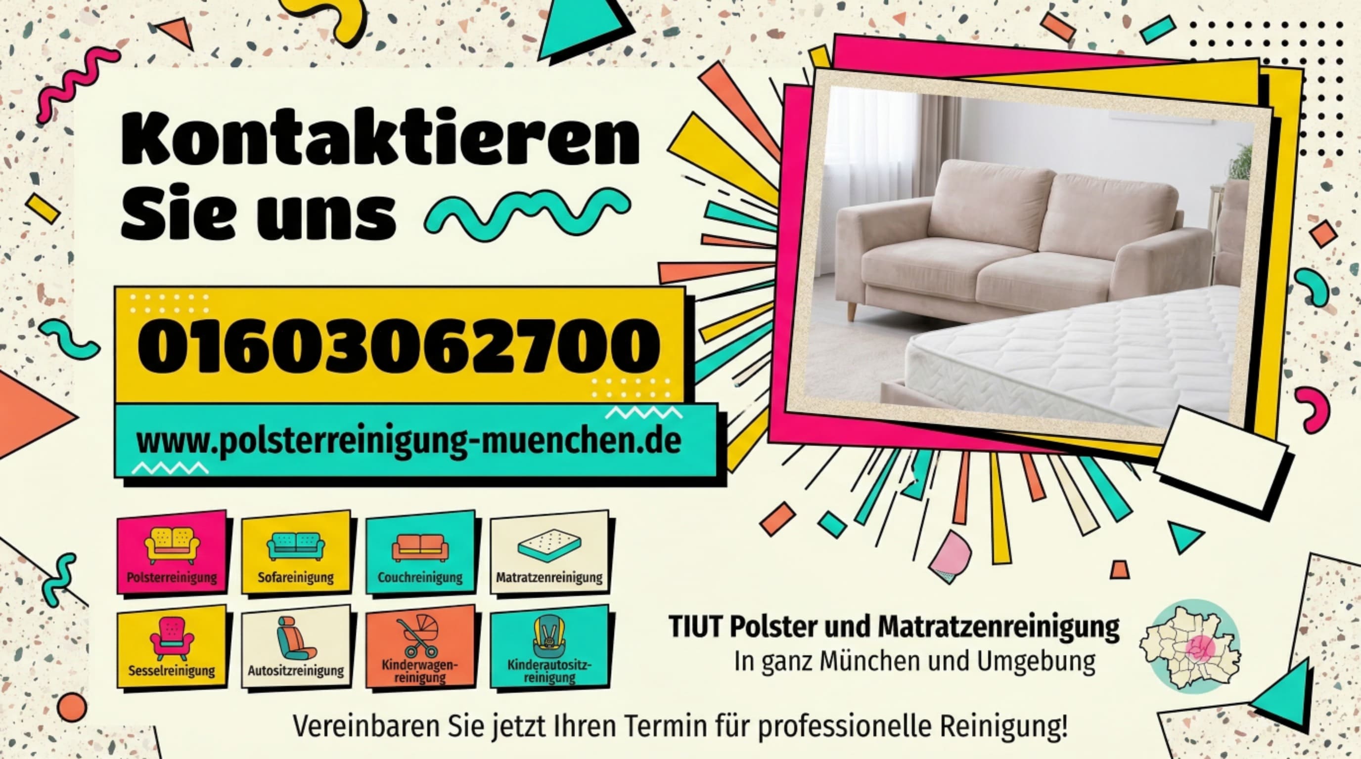 Saubere Polster und Matratzen